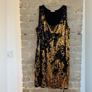 Sequin Gold and Black Dress